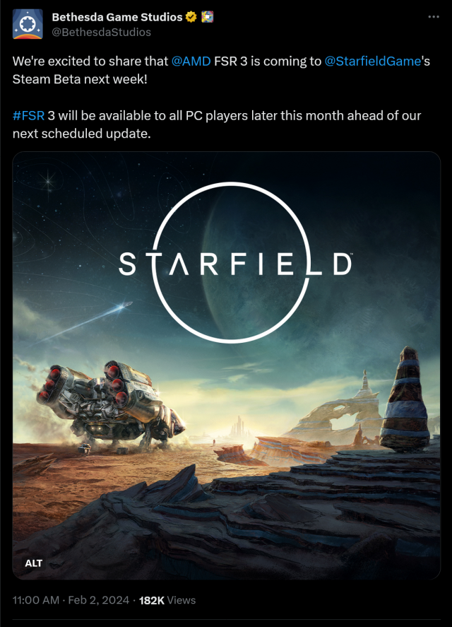 Starfield AMD FSR 3