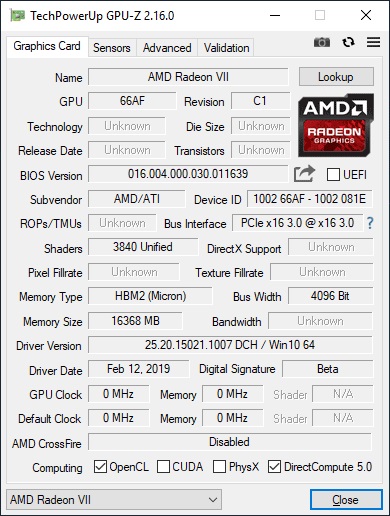 Radeon VII GPU