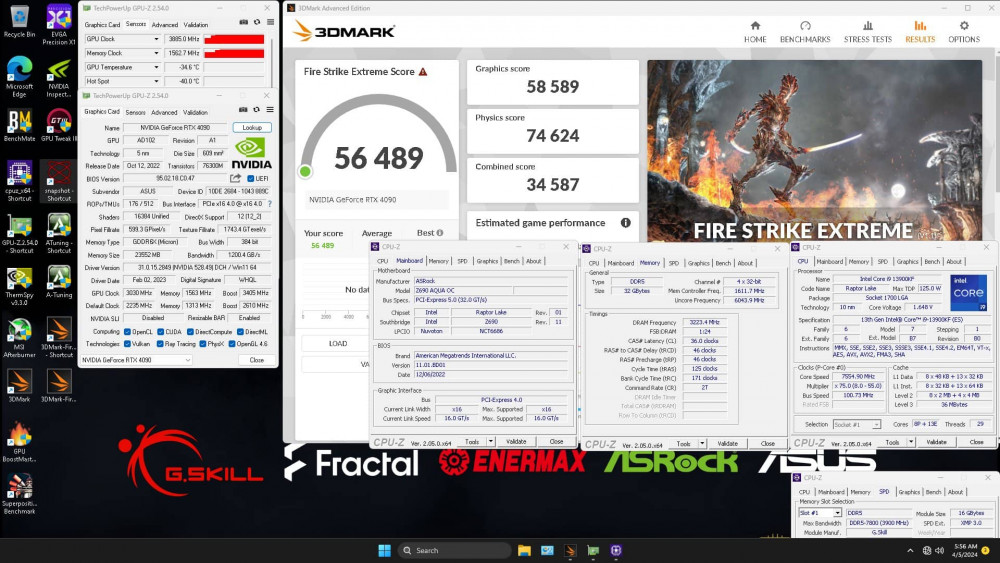 ASUS ROG MATRIX GeForce RTX 4090 GPU 3DMark