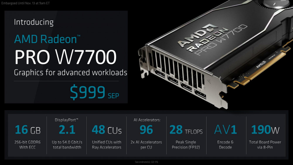 AMD Radeon PRO W7700 GPU