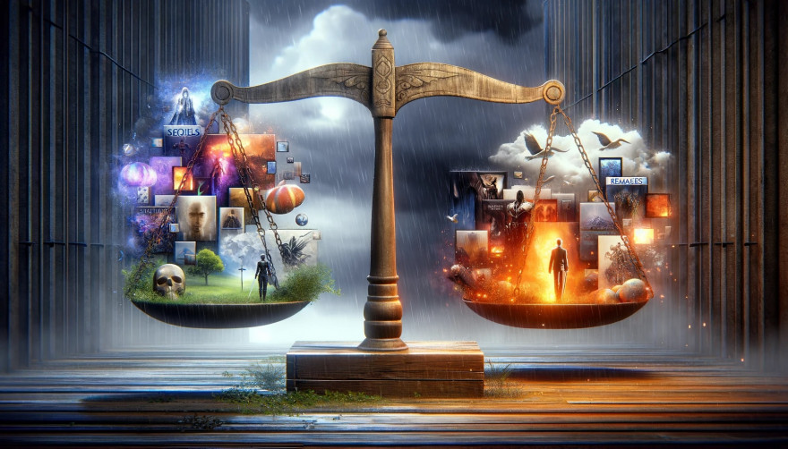 An image representing the concept of change and restructuring in the video game industry showing a metaphorical scene where elements from popular vid