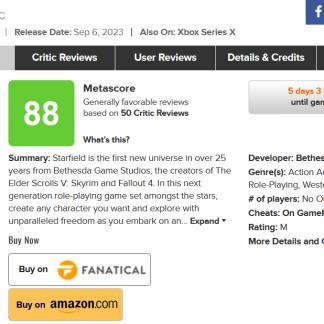 Starfield's Initial Reviews: High Scores with Mixed Feelings...